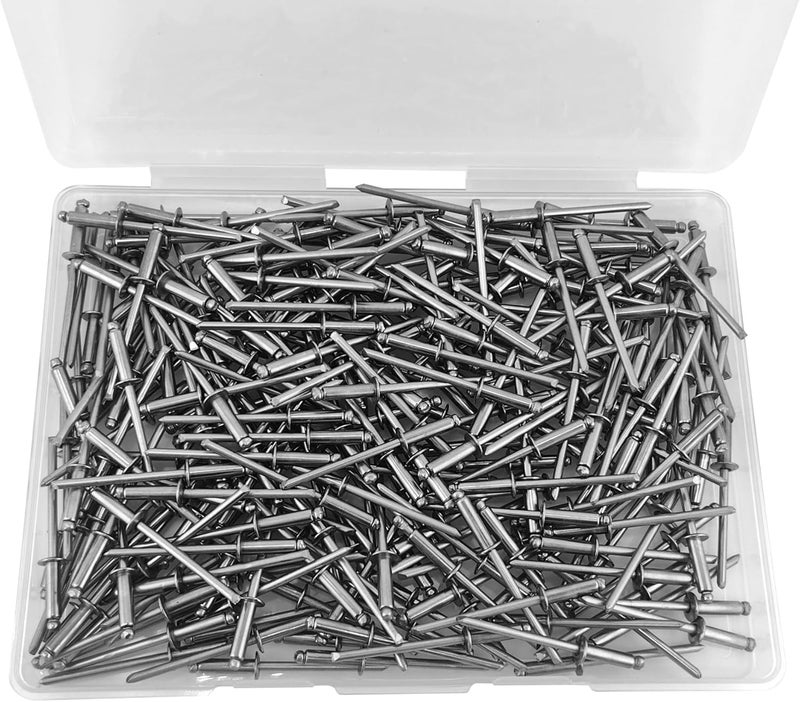 ALLCLEAN 250 Pcs 1/8"x3/8" Stainless Steel Blind Pro Rivets,3.2 x 10mm Pop Rivets,Stainless Steel Grip and Stainless Steel Mandrel - Image 5